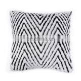 Home Decorative Cushion Faux Fur Micro Plush Throw Pillow Cutting Cover Geometric Figure thumbnail-2
