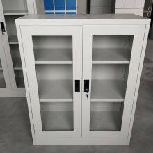 Half Height Swing Open Glass Door Storage File Cabinet Powder Coating Surface thumbnail-2