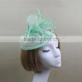 Elegant Feather Fascinator Sinamay Derby Races Hat thumbnail-2