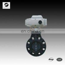 UPVC Butterfly Valve 220V 24V UPVC DN80 DN200 Motorized Wafer Butterfly Valve thumbnail-4