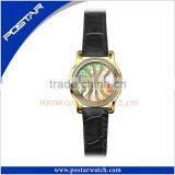 Lady Diamond Watch High Quality Round Face Leather Lady Watch thumbnail-3