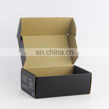 Customize Logo Black Shipping Box for Shoes Clothes Cosmetic Literature Mailer Corrugated Mailer Box