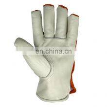 Industrial Men Cowhide Gardening Driving Safety Welding Leather Working Gloves thumbnail-3