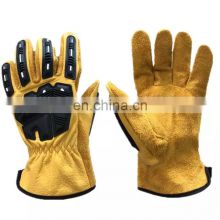 High Quality Anti-vibration Custom Construction TPR Impact Protective Leather Safety Mechanics Gloves For Work