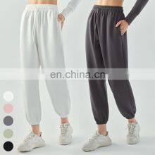 Ladies Running Drawstring Jogging Pants With Pockets Wholesale Workout Yoga Wear Custom Logo Casual Joggers Women Jogger Pants thumbnail-3