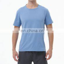 Ready To Ship Custom Logo Casual Loose Yoga Short Sleeve T-Shirt Plus Size Quick Dry Men's Gym Fitness Wear Workout Sports Shirt thumbnail-3