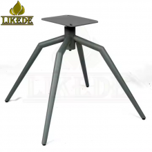 Grey Steel Tapered Iron Slant Mechanism Swivel Chair Base Pitched Spider Design Furniture Legs thumbnail-2