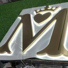 Acrylic Luminous Words Mini Words Resin Outdoor Advertising Back Luminous Stainless Steel Advertising