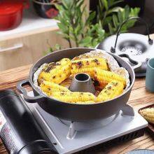 Roast Sweet Potato Pot Household Cast Iron Roast Dish Barbecue Frying Pan Pre-seasoned Potato Casserole Dutch Oven Cookwares thumbnail-5