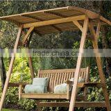 Garden Patio Wooden Swing With Canopy /solid Wooden Swing Chair thumbnail-1