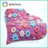 High Qualiy 3d Heart Shape Hard Pvc Rubber Key Chain thumbnail-3