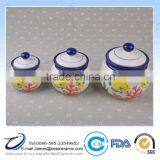 Hand Painting Colour 3Pcs Ceramic Sugar Jar Sea Style thumbnail-1
