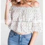 Horizontal Collar Printed Star Fabrics Half Sleeve Fashion Sexy/latest Casual Shirt thumbnail-1