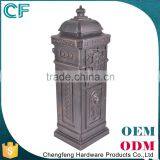 The Most Popular Style In Europe Crown Decorative Wrought Aluminiun Unique Mailbox Posts From China thumbnail-3