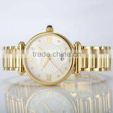 PVD Gold Ladies Stainless Steel Case Steel Back Watch Japan Quartz Movement Sapphire Glass With Gold Stainless Steel Band thumbnail-6