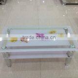 Glass Top Stainless Steel Base Coffee Table HY-1005 thumbnail-2