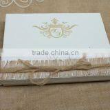 Burlap Boxed Wedding Invitaitons
