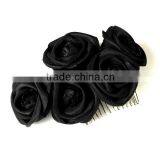 Charming Black Flower Bridal Hair Comb Wedding Hair Accessories thumbnail-1