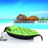 Rattan chaise sun lounge