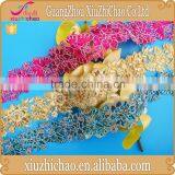T0447-1 Fashion Design Embroidery Sequins Border Lace Trimming for Wedding Dress thumbnail-1