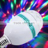 360 Degree Rotating RGB Multi Color Changing Magic Ball Decoration Party Disco Strobe Light thumbnail-1
