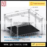 Concert equipment foldable mobile stage with dj table