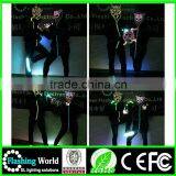 Custom Fashionable Ladies Round Neck Black Cotton Interesting Vedio Music Actived Hot Selling Light up Party Glasses