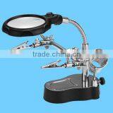 LED Auxiliary Clip Magnifier/helping Hand Magnifier/illuminated Magnifier