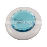 Colorful Plastic Frame Double Standing Pocket Mirror With Big Crystal