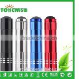 Colorful Mini 9 Leds Flashlight Waterproof Mini Torch Flashlight for 3*AAA Battery Led Aluminum Flahslight for Camping thumbnail-3