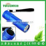 9 Led Flashlight Use 3*AAA Battery Super Mini 4 Colors Blue/red/black/silver for Emergency Flashlight thumbnail-3