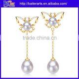 Fashion Pearl Stud Earrings 925 Sterling Silver Pearl Stud Earrings thumbnail-1