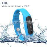 Touch Screen Smart Band Wristband E06 Sport Bracelet Fitness swimming Bluetooth watch for Android ios