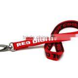 Single Layer Flat Lanyard for Mirror Image Woven Lanyard With Oval Hook thumbnail-1