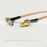 15CM Pigtail Coaxial Jumper Cable RG316 Extension Cord 6inch RP-SMA Female to CRC9 Male Right Angle RF Adapter Connector thumbnail-2