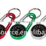Hot Sale Mini Cheap Aluminum Colorful School Kids Super Portable Pocket Carabiner With Compass for Promotion