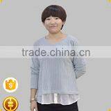 women round neck long sleeve sweater design production cost