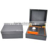 High Quality Wooden Watch Box Include Pen Space Black Matte Lacquer With Black Paper Box Outside Packing