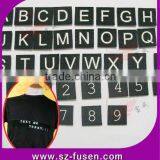 2013 Custom Letters Cheap Cloth Iron-on Garment Accessories - Badges and Patches Embroidery Woven Badge for Grment Factory Price