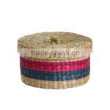 Cute Seagrass Box With Lid, Natural Seagrass Basket With Very Very Cheap Price thumbnail-2