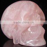 Natural Rose Crystal Skull thumbnail-1