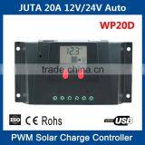 10A 20A Solar Charge Controller Price Cheap 12V 24V Auto With USB and LCD PWM Charging