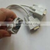 1 PC to 2 Monitor VGA SVGA Y Splitter Cable Lead 2 Way