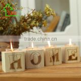 2016 Unique Creative cheap tealight wooden home candle holder
