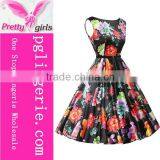 Bright Color 1950s Audrey Hepburn Dress thumbnail-4