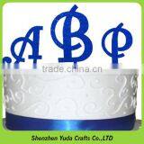 Glitter Blue English Letter A B C Cupcake Toppers Acrylic Monogram Cake Topper thumbnail-1