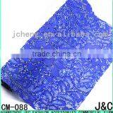24*40cm Blue Color Lace Rhinestone Hot Fix Rhinestone Mesh thumbnail-1