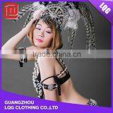 Fashionable Handmade Halloween Showgirls Feather Beaded Funny Carnival Costume thumbnail-4