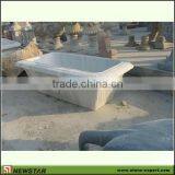 Landscape White Square Marble Bathtub