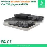 9 Inch Portable Universal Headrest Monitor With DVD Player Car Back Seat LED Monitor thumbnail-3